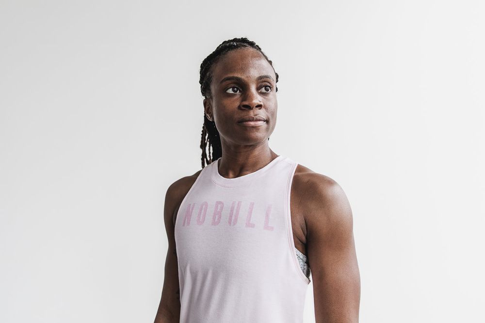 NOBULL Women's High-Neck Tank Tops - Blush - Ireland (5897TSYNH)